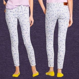 Madewell Floral Print Skinny Cropped Pants